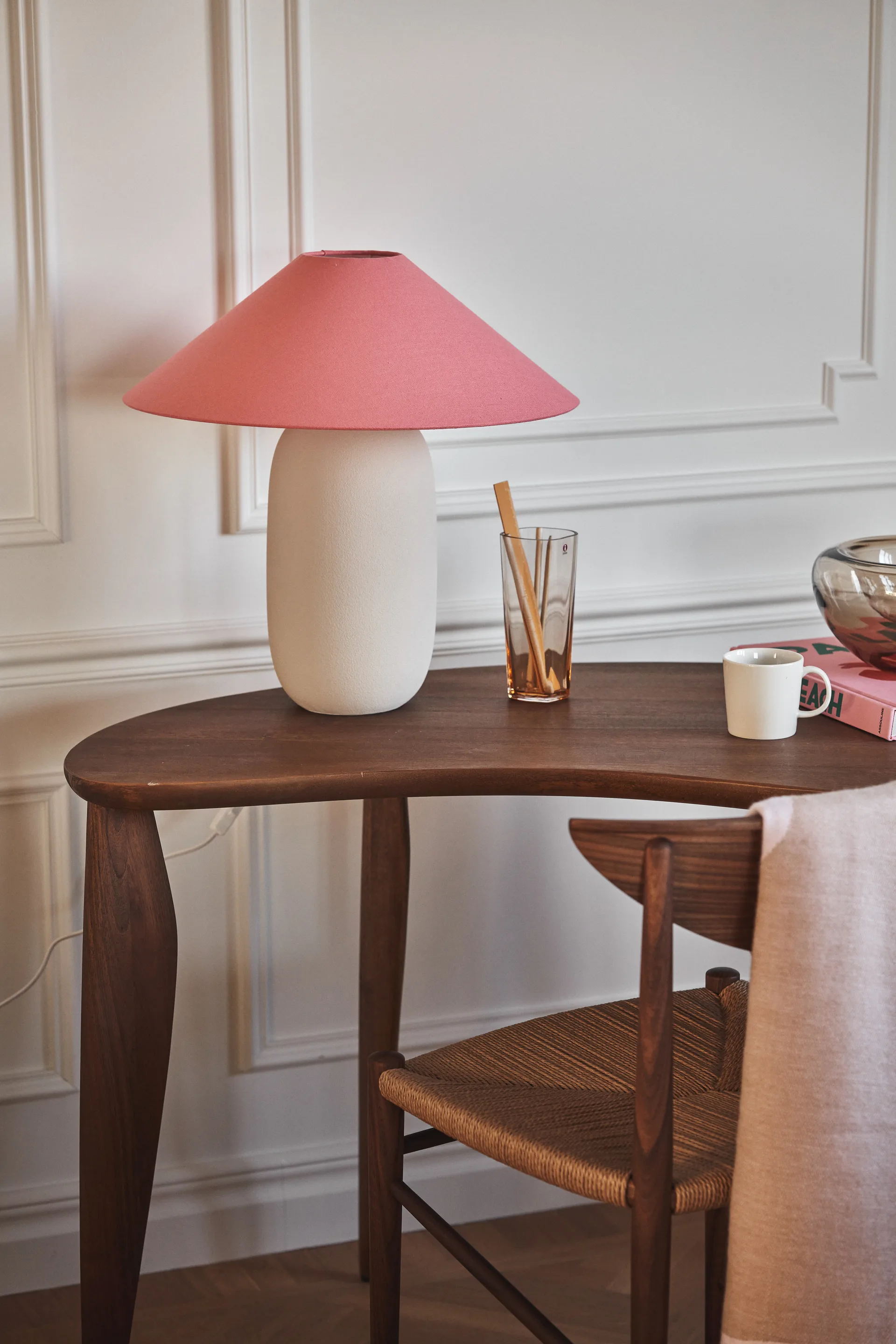 Boulder Tischleuchte 48 cm beige-peach Scandi Living