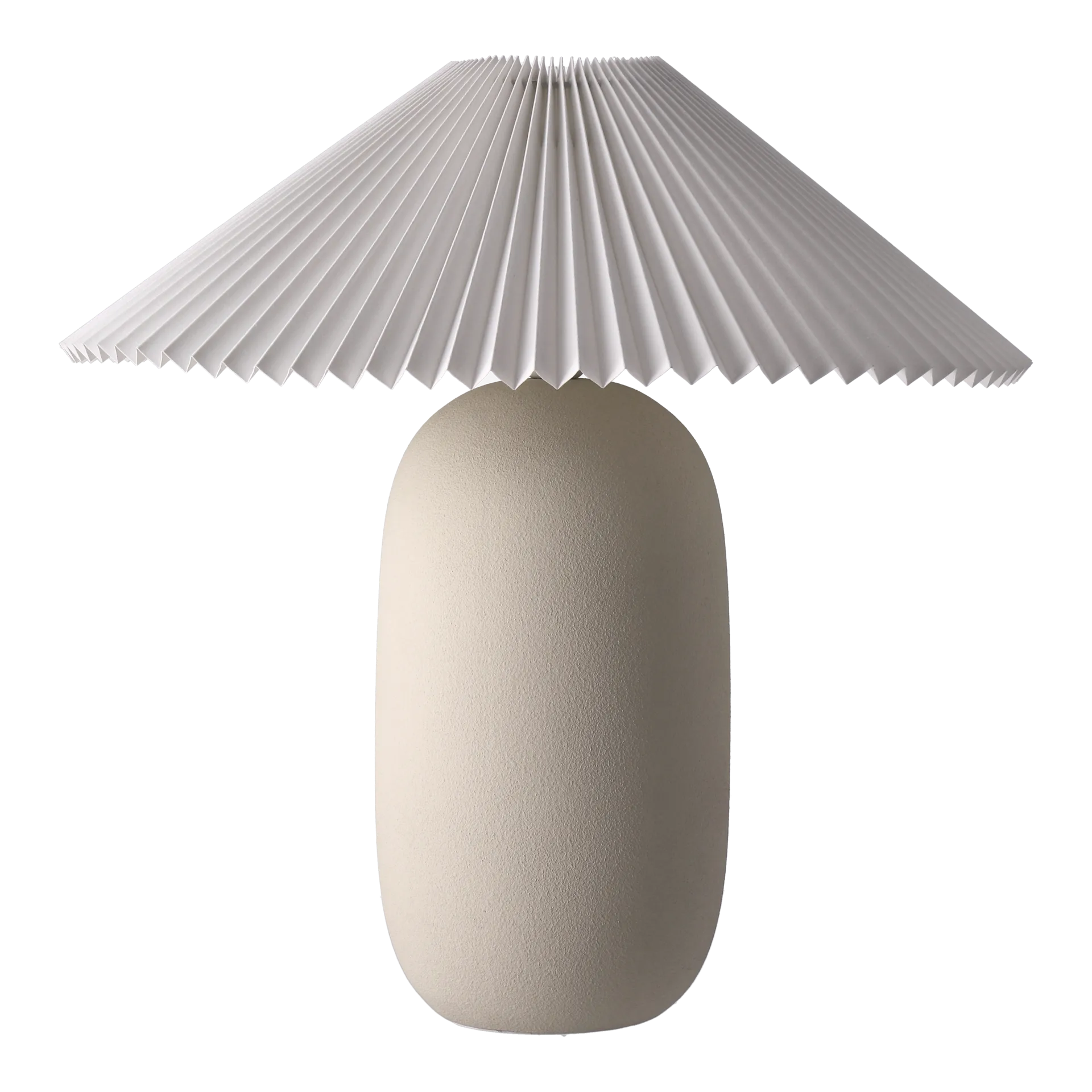 Boulder Tischleuchte 48 cm beige-pleated white Scandi Living