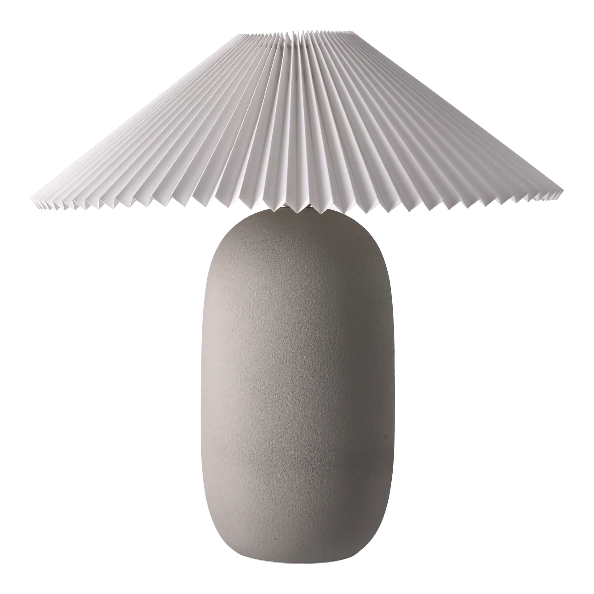 Boulder Tischleuchte 48 cm grey-pleated white Scandi Living