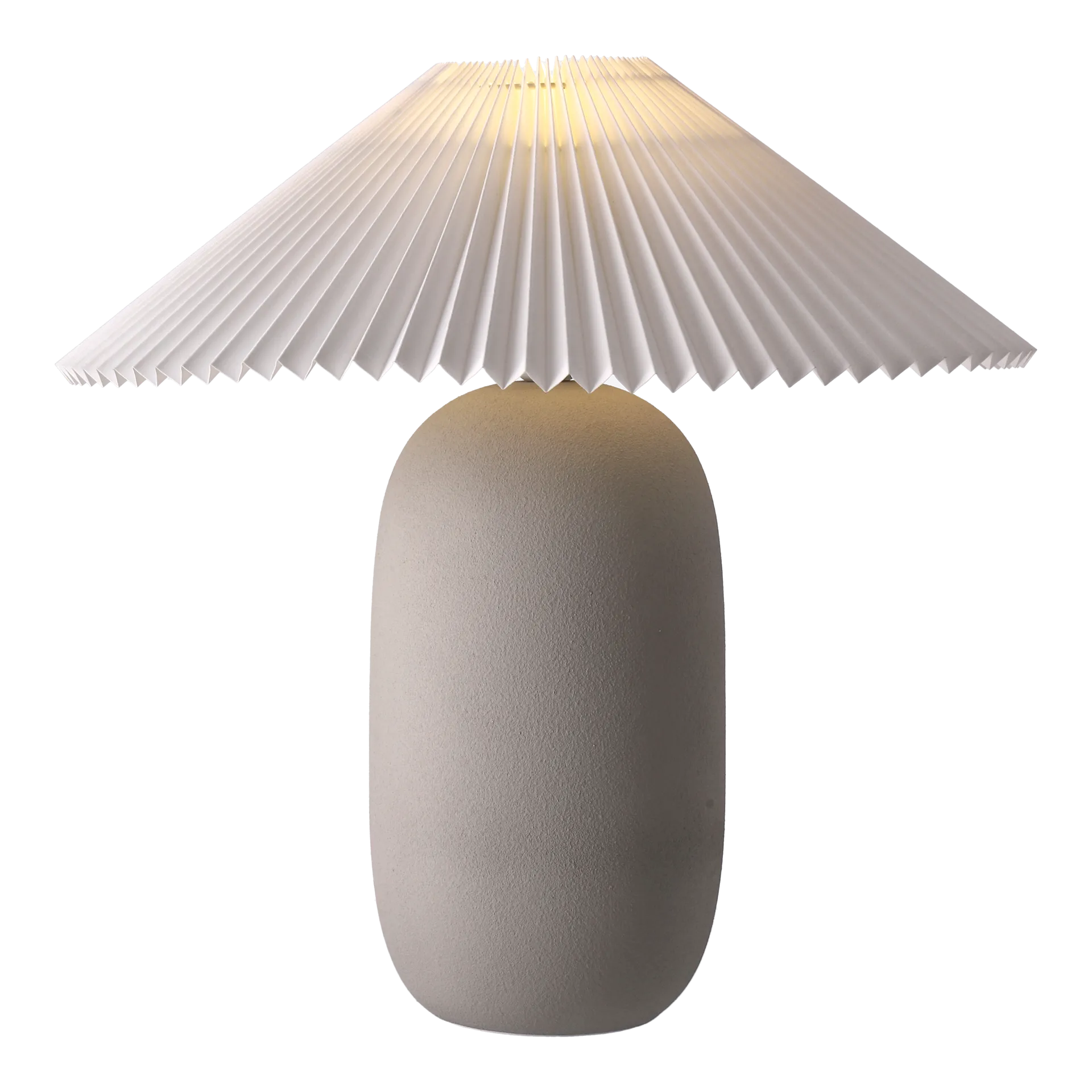 Boulder Tischleuchte 48 cm grey-pleated white Scandi Living