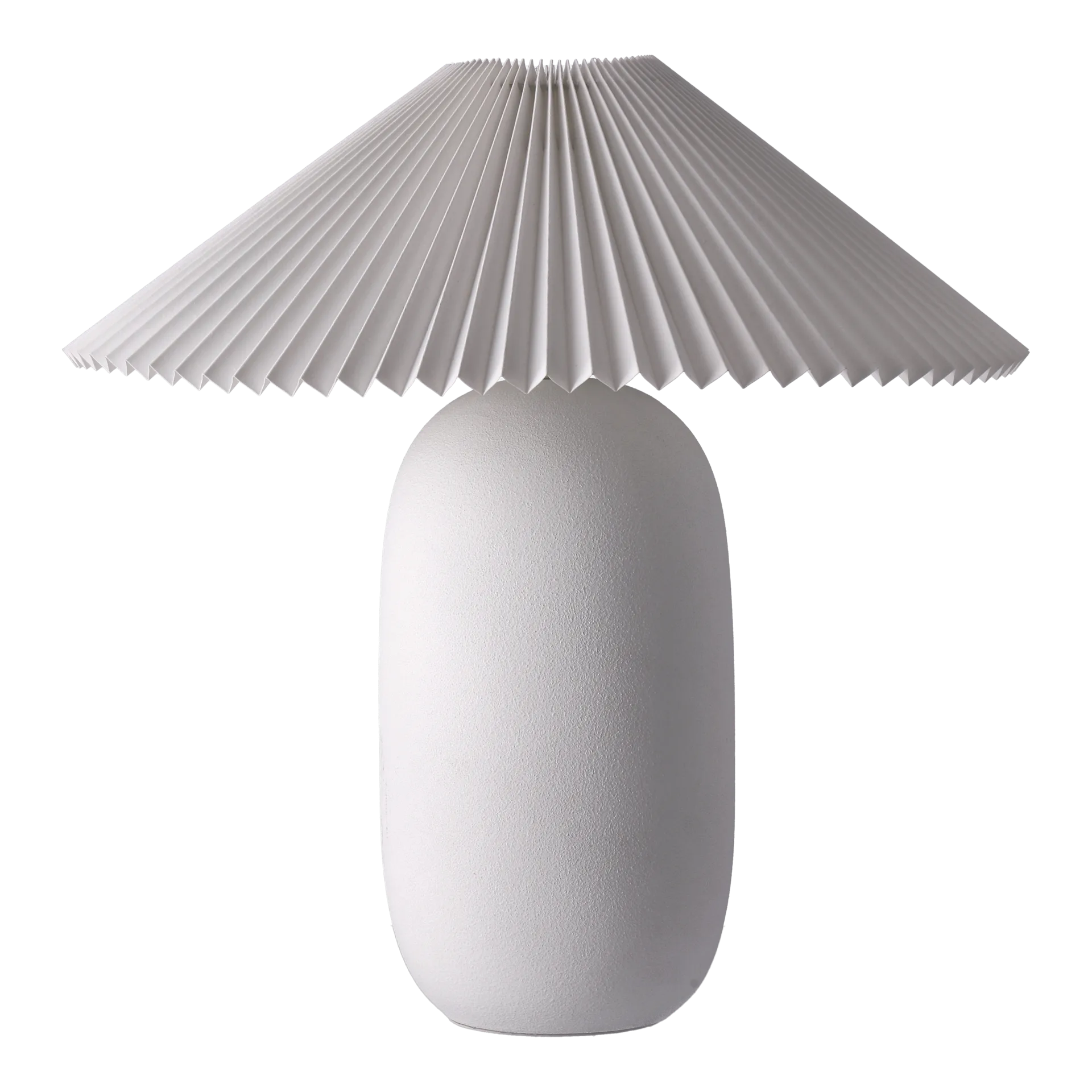 Boulder Tischleuchte 48 cm white-pleated white Scandi Living