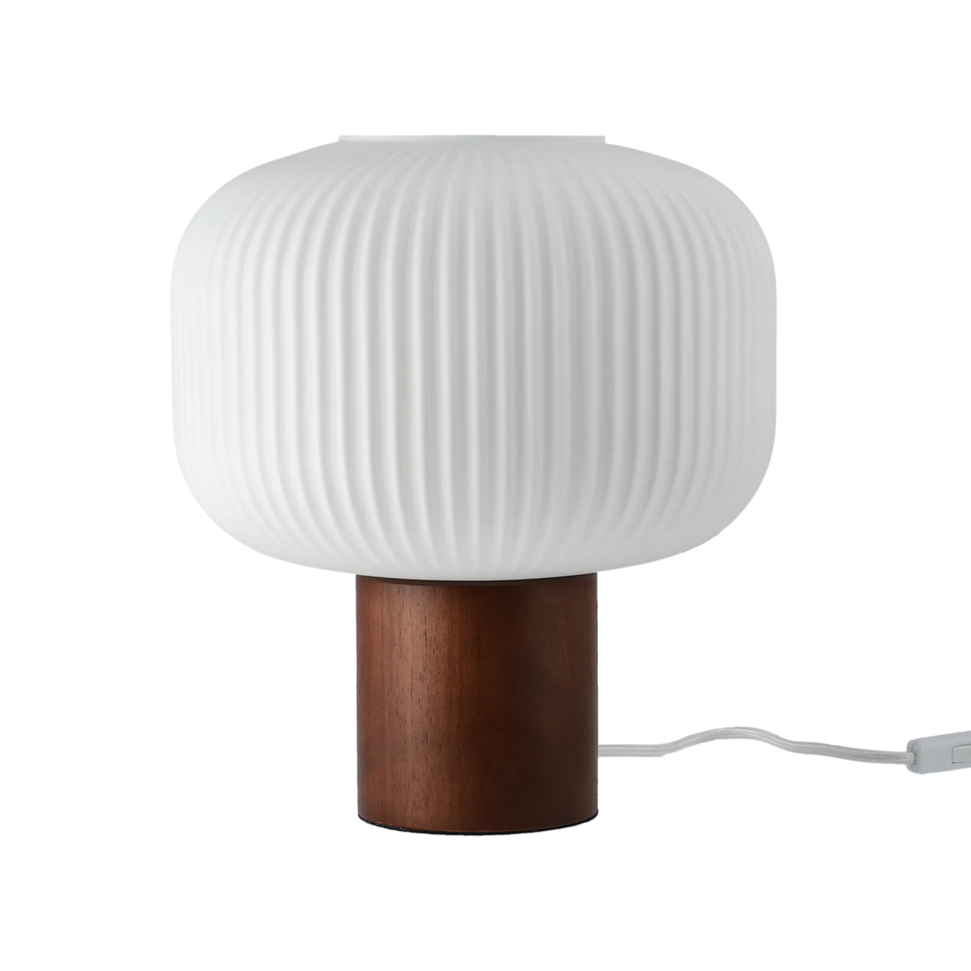 Fair bordslampa 34,5 cm, Frostat glas-mörkbetsad ask Scandi Living