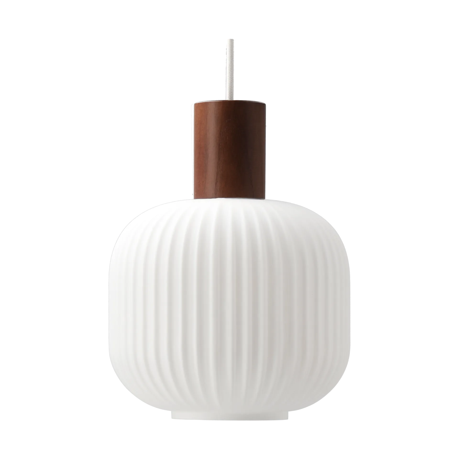 Fair pendant lamp Ø20cm, Frosted glass-dark stained ash Scandi Living