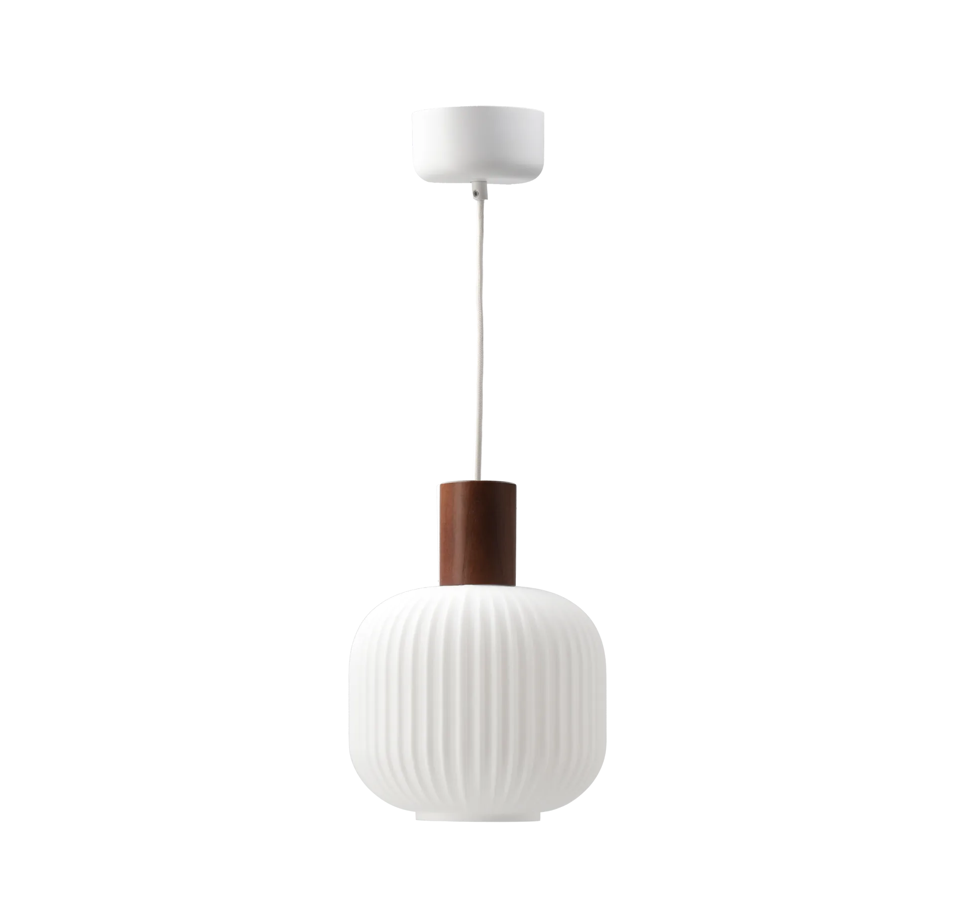 Fair pendant lamp Ø20cm, Frosted glass-dark stained ash Scandi Living