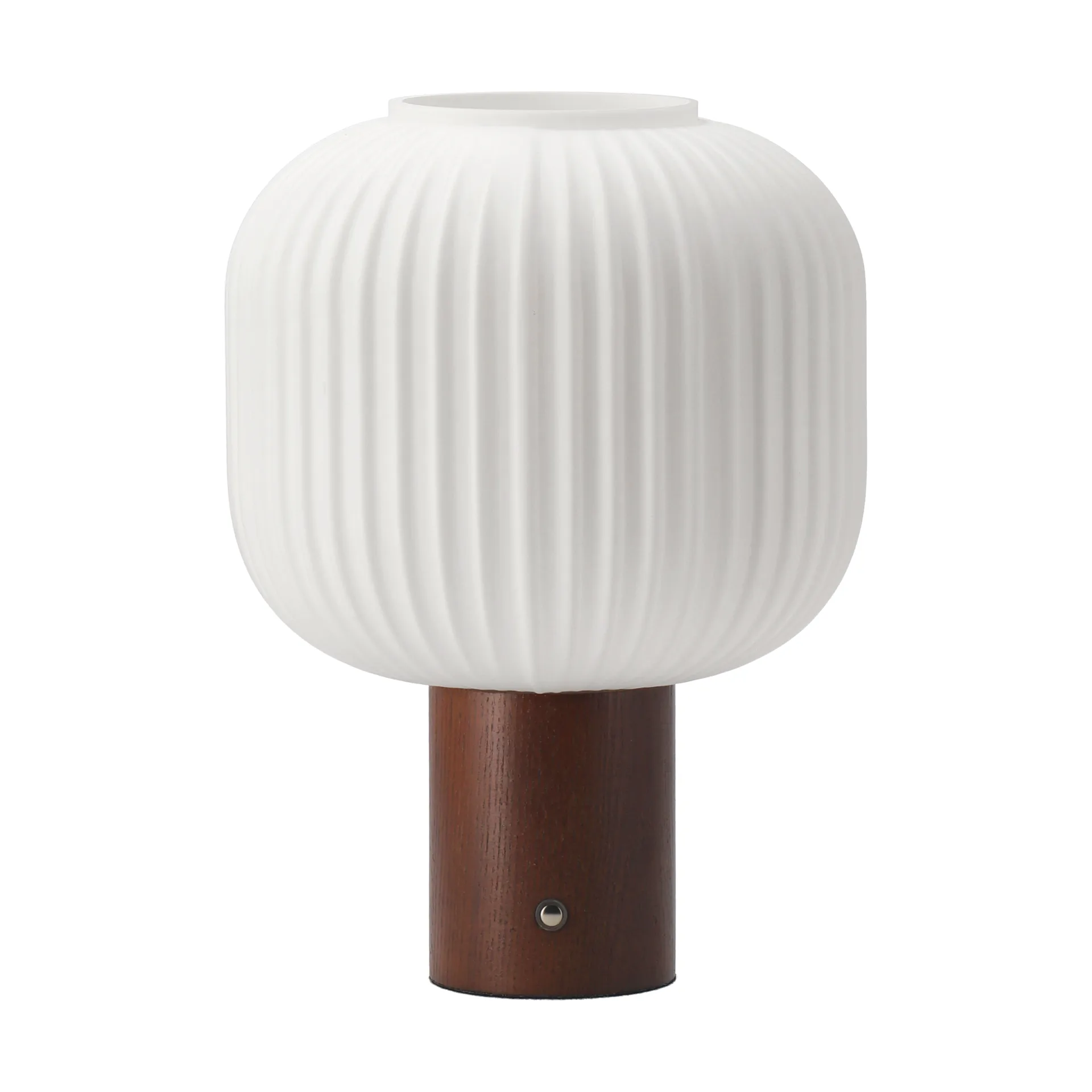 Fair tragbare Tischlampe, Frostglas-dunkel gebeizte Esche Scandi Living