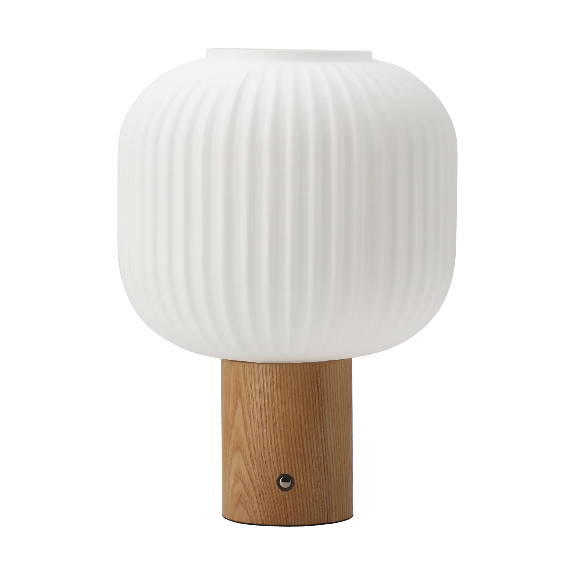 Fair tragbare Tischlampe, Frostglas-Esche Scandi Living
