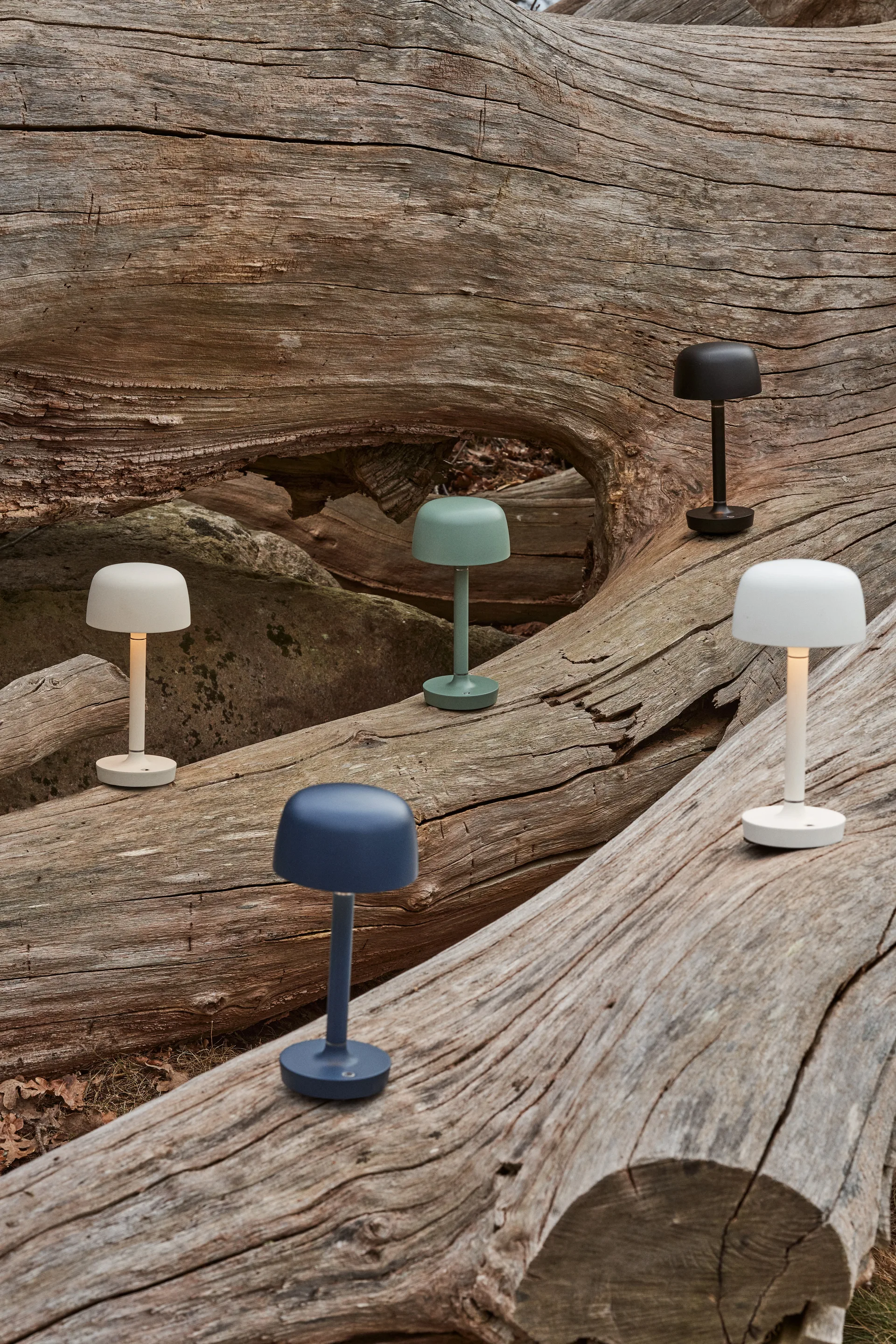 Halo tragbare Tischleuchte 25,5 cm, Blue Scandi Living