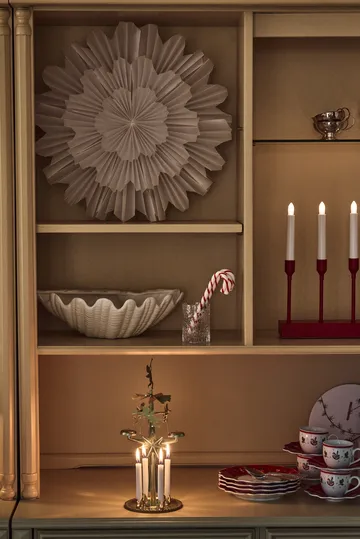 Kindle portable advent candlestick 30 cm - Dark red - Scandi Living