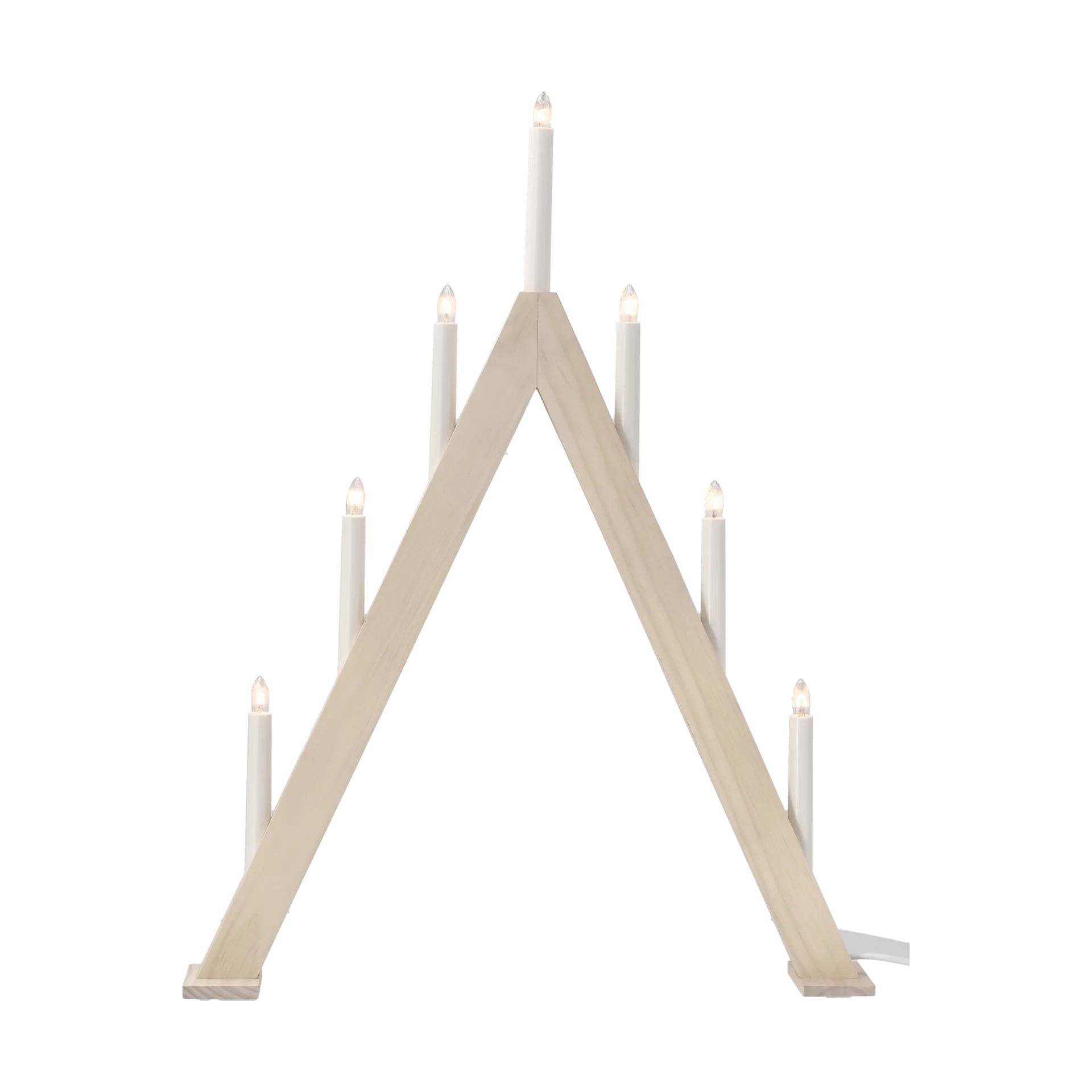 Nord adentsljusstake 60 cm, Vitlaserad Scandi Living