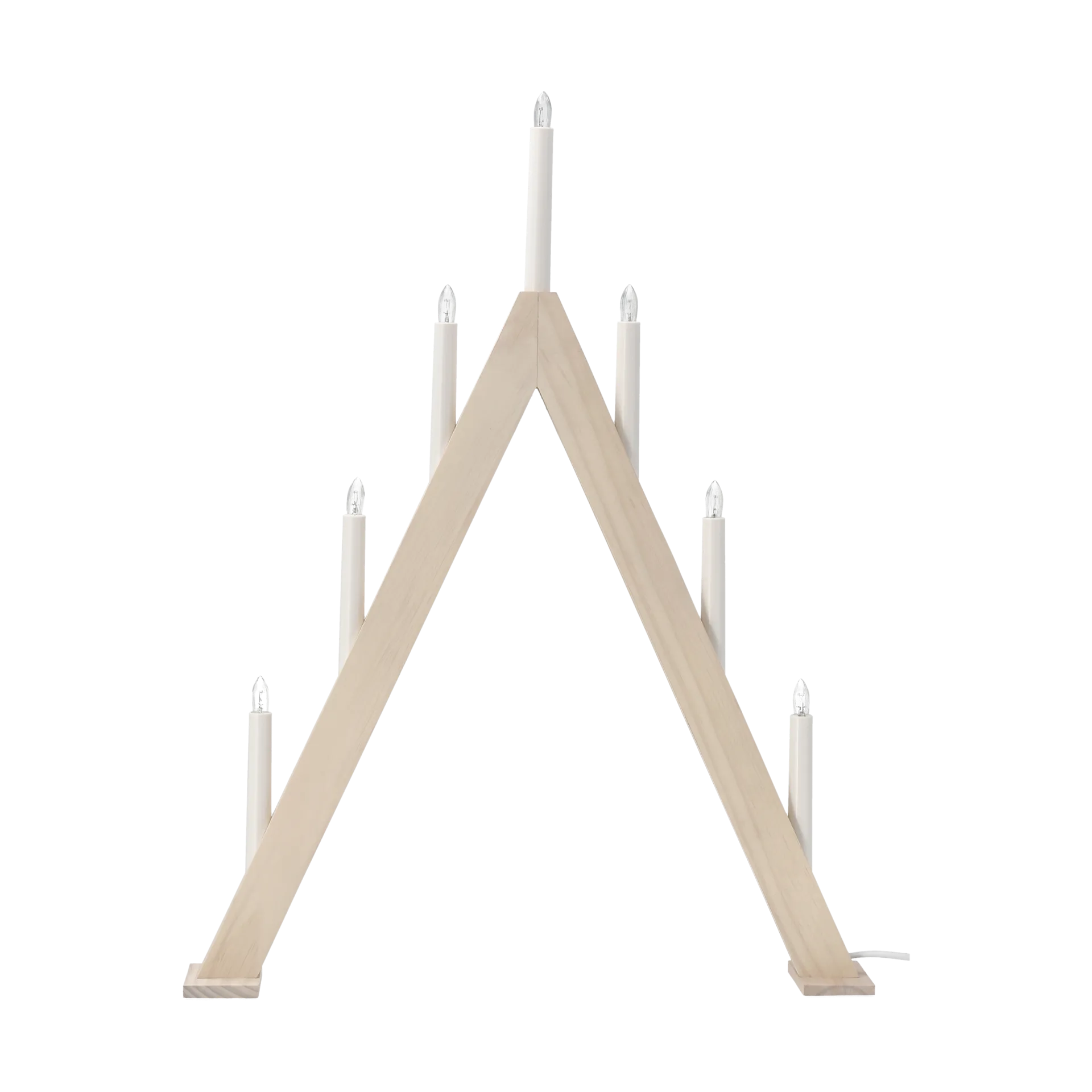 Nord advent candelabra 60 cm, White stained Scandi Living