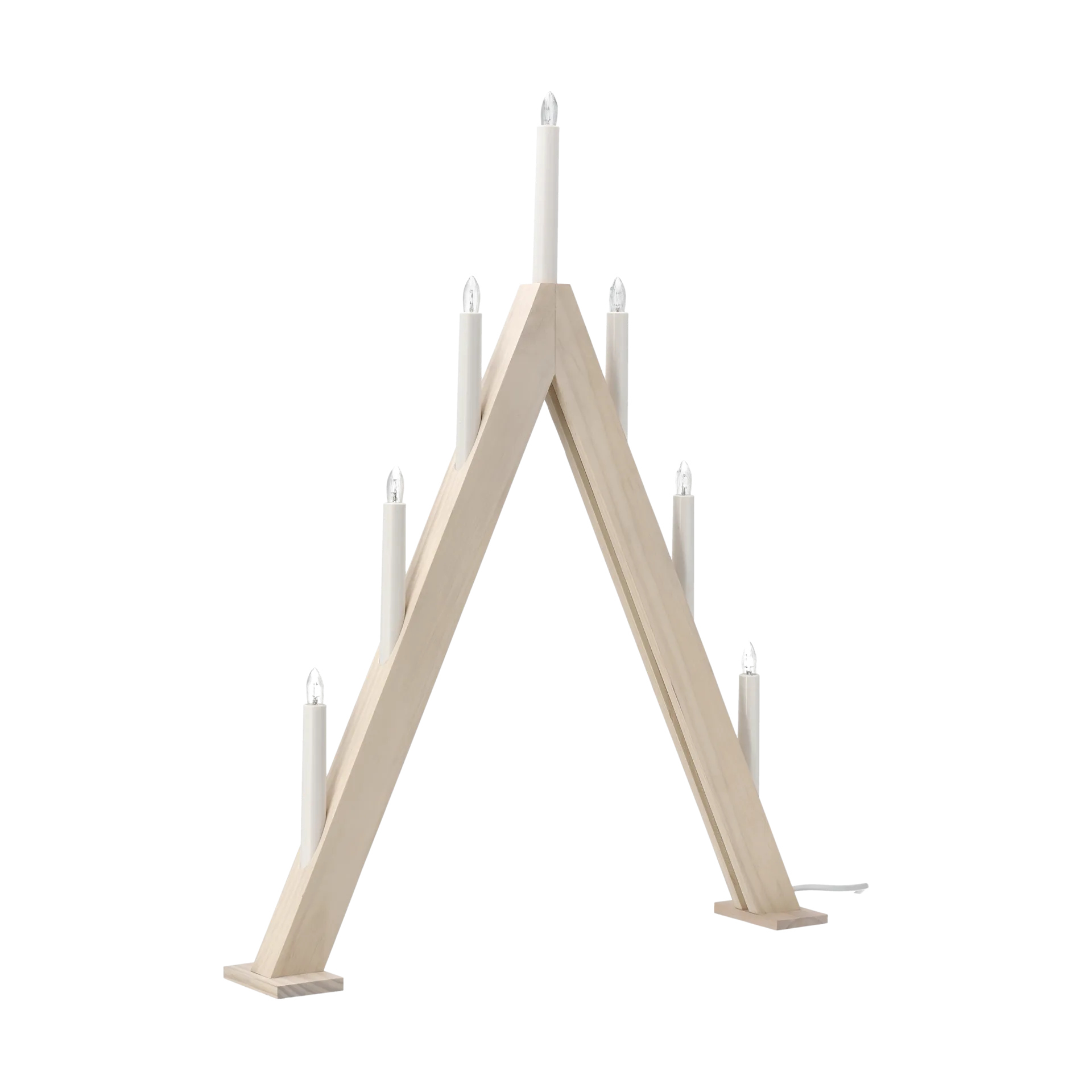 Nord advent candelabra 60 cm, White stained Scandi Living
