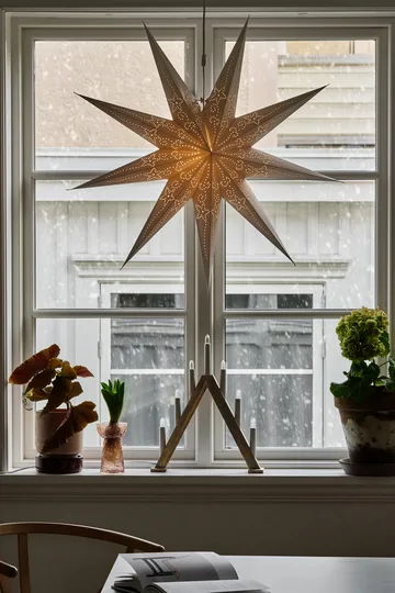 Nord advent candlestick 40 cm - Dark stained - Scandi Living