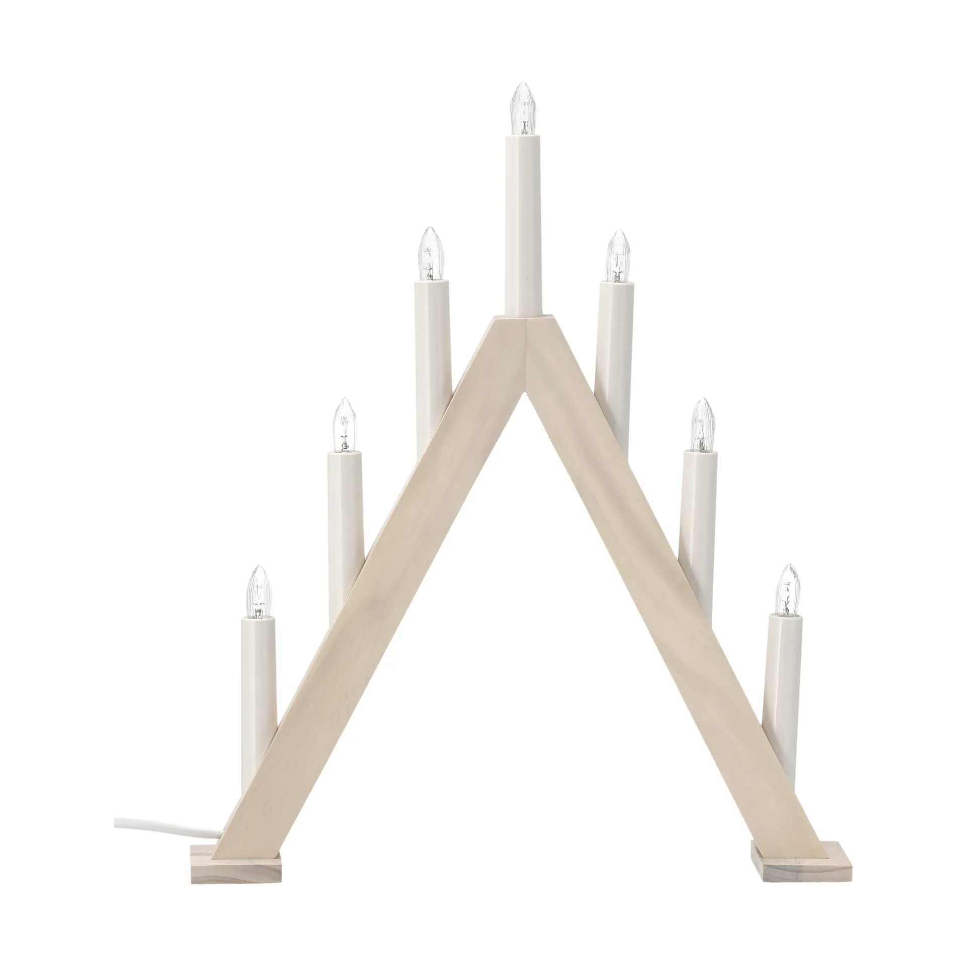 Nord adventsljusstake 40 cm, Vitlaserad Scandi Living