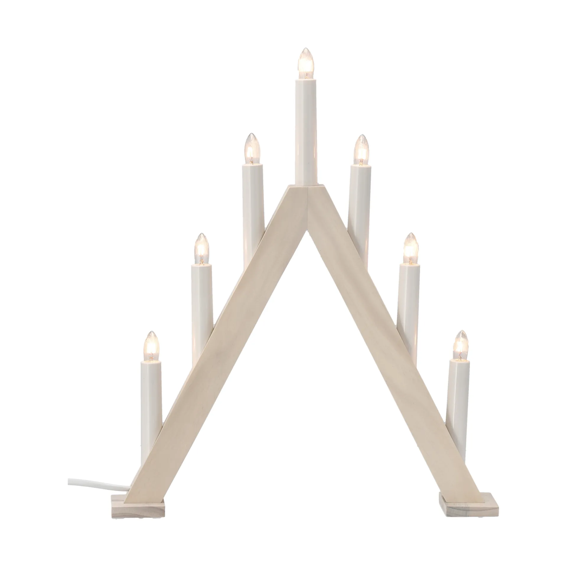 Nord adventsljusstake 40 cm, Vitlaserad Scandi Living