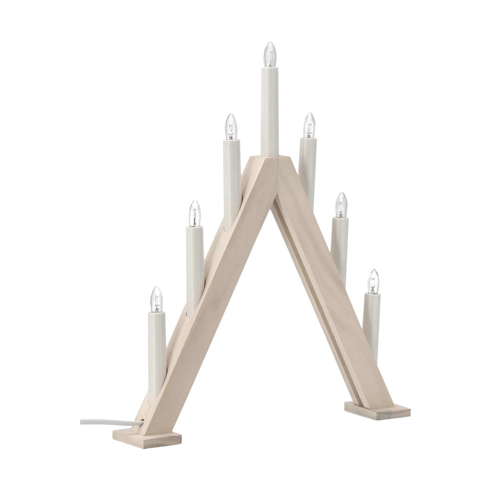 Nord adventsljusstake 40 cm, Vitlaserad Scandi Living