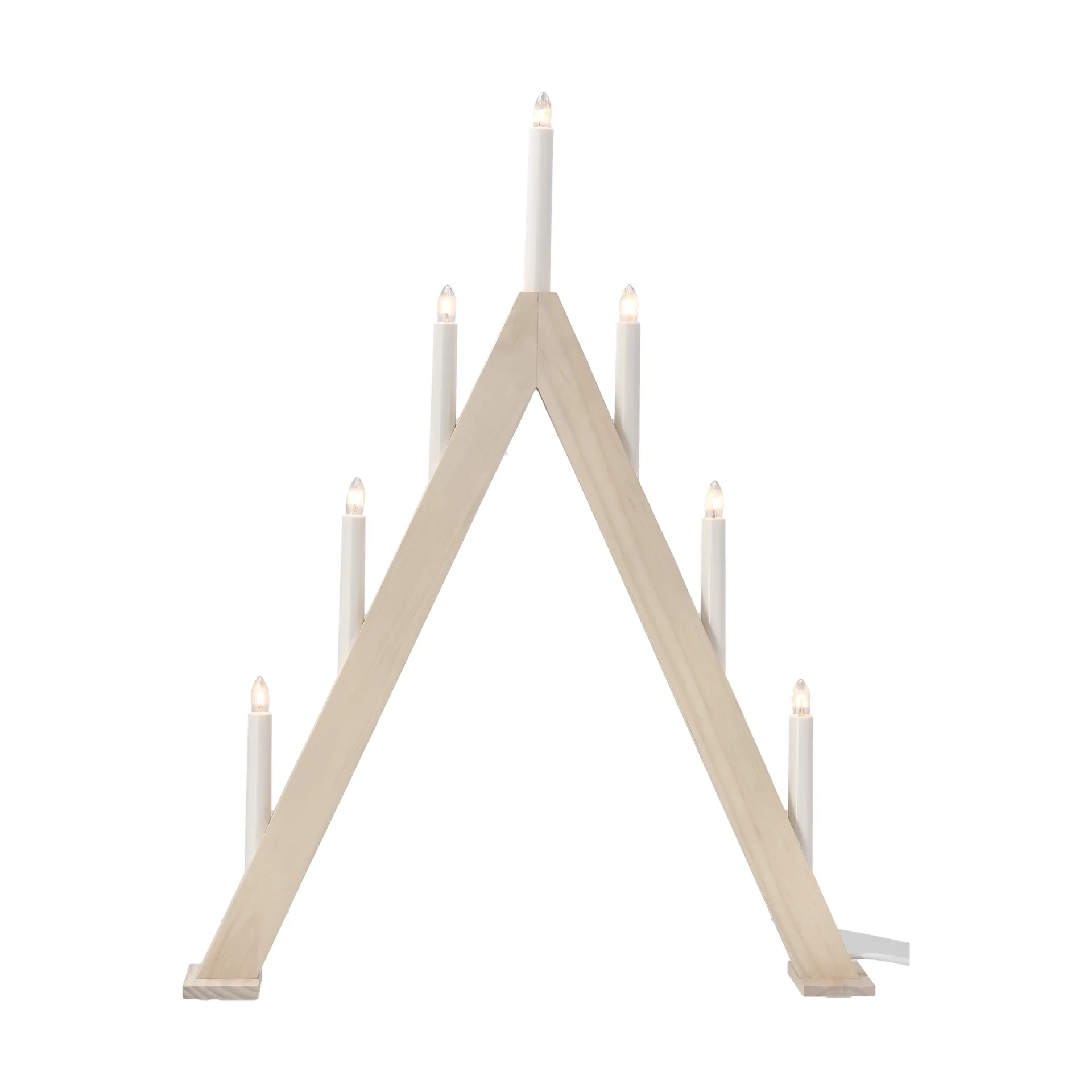 Nord adventsljusstake 60 cm, Vitlaserad Scandi Living