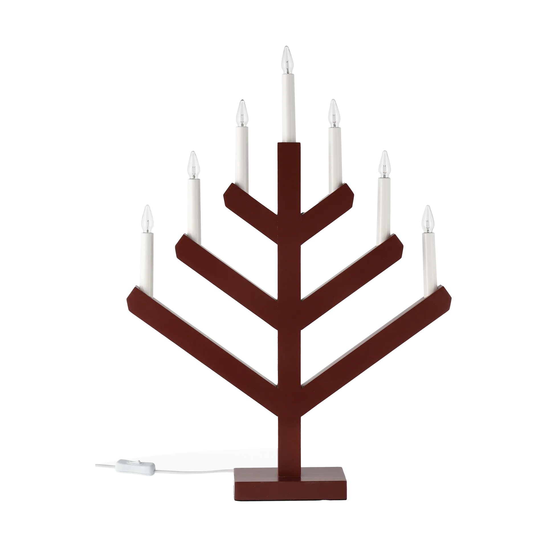 Pine adventsljusstake 62 cm, Röd Scandi Living