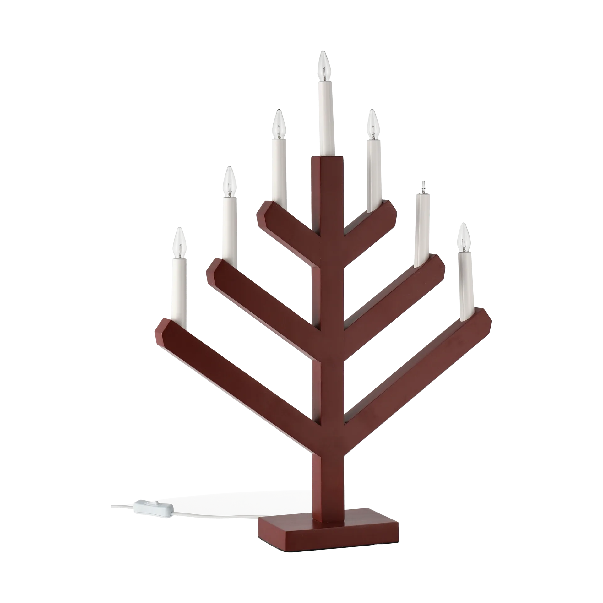 Pine adventsljusstake 62 cm, Röd Scandi Living