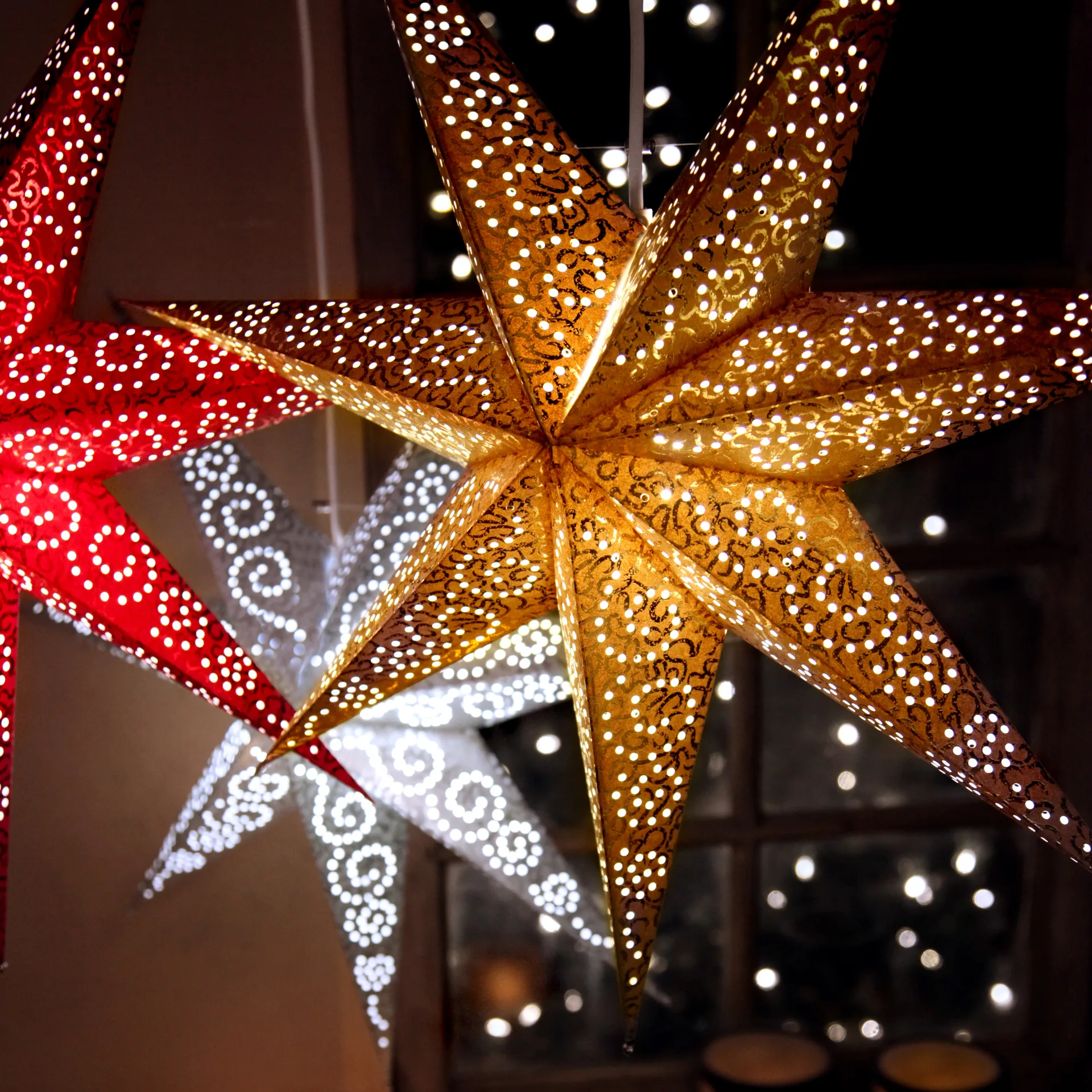 Antique Adventsstern 60cm, Weiß Star Trading