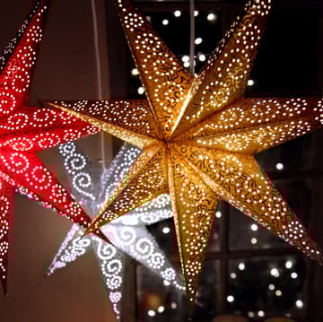 Antique adventsstjärna 60 cm - guld - Star Trading