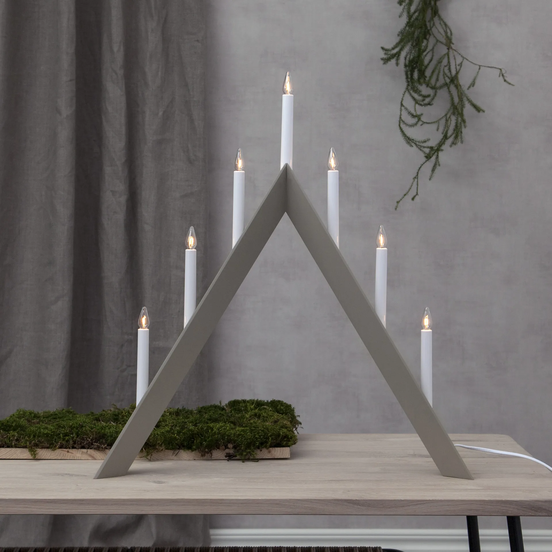 Arrow advent candelabra 64.5 cm, Beige Star Trading