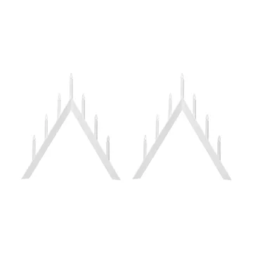 Arrow Adventsleuchter 64,5 cm 2er-Pack - Weiß - undefined - Star Trading