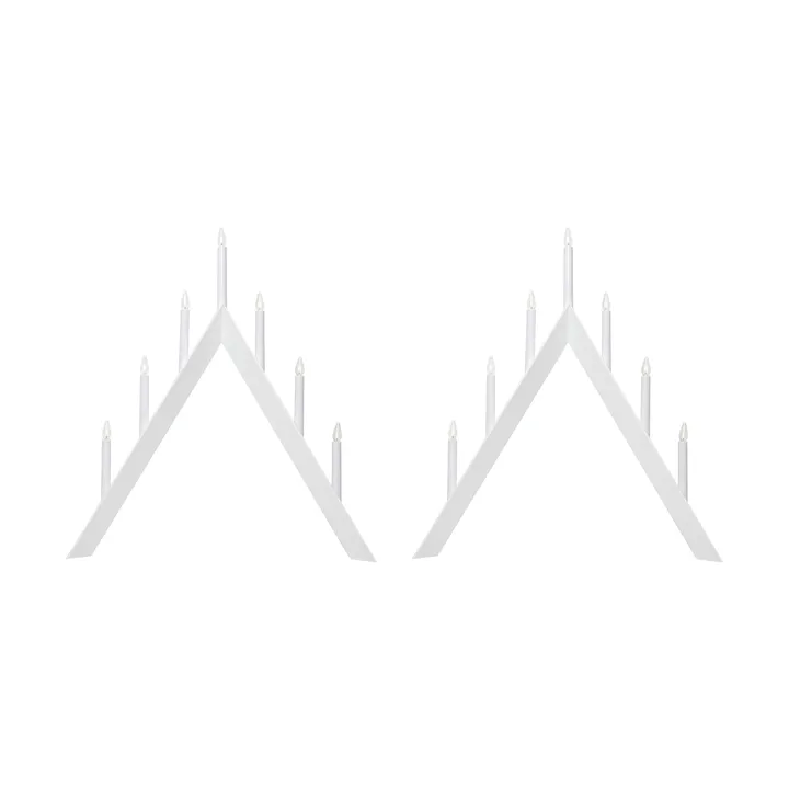 Arrow Adventsleuchter 64,5 cm 2er-Pack - Weiß - undefined - Star Trading