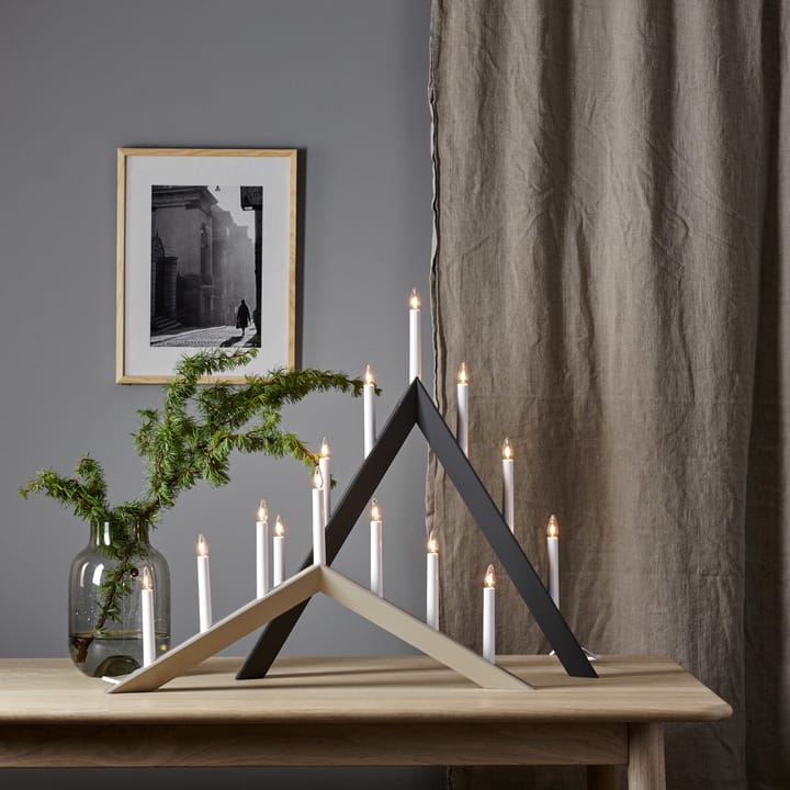 Arrow ljusstake 36 cm, Beige Star Trading