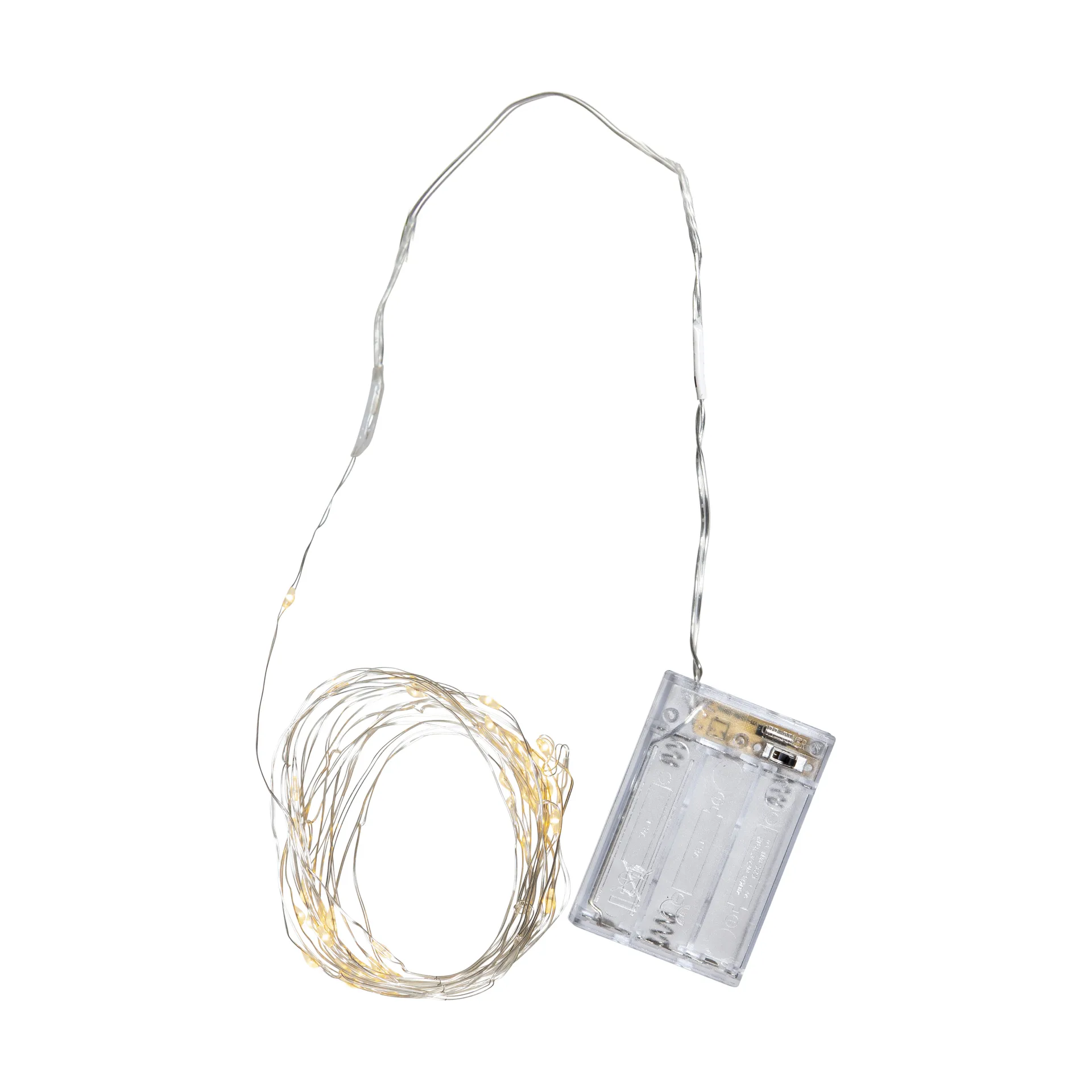 Dew Drop LED-Lichterkette mit Batterie, 4m, Silber Star Trading