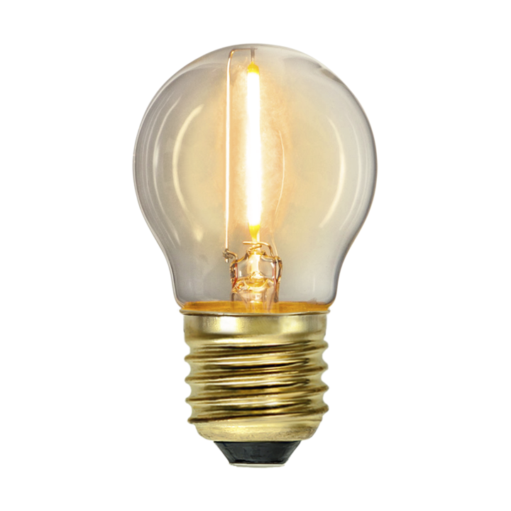 Star Trading E27 G45 Sanftes Glühen LED Transparent