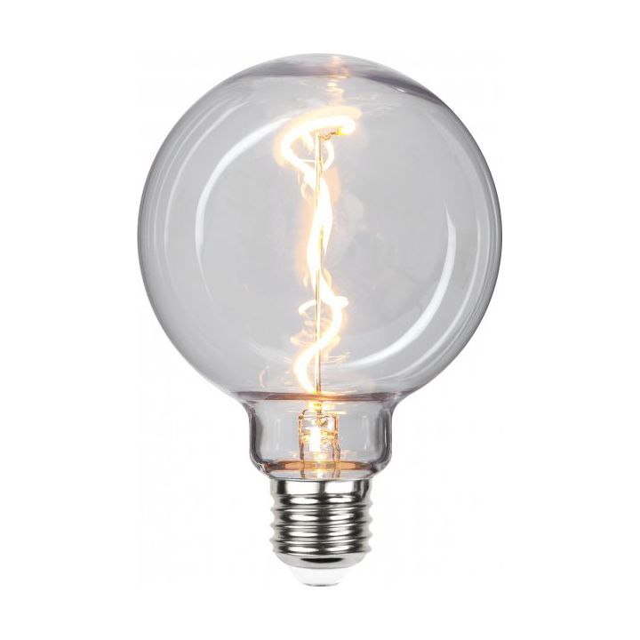 Star Trading E27 G95 Spiral PC Cover Filament LED Transparent