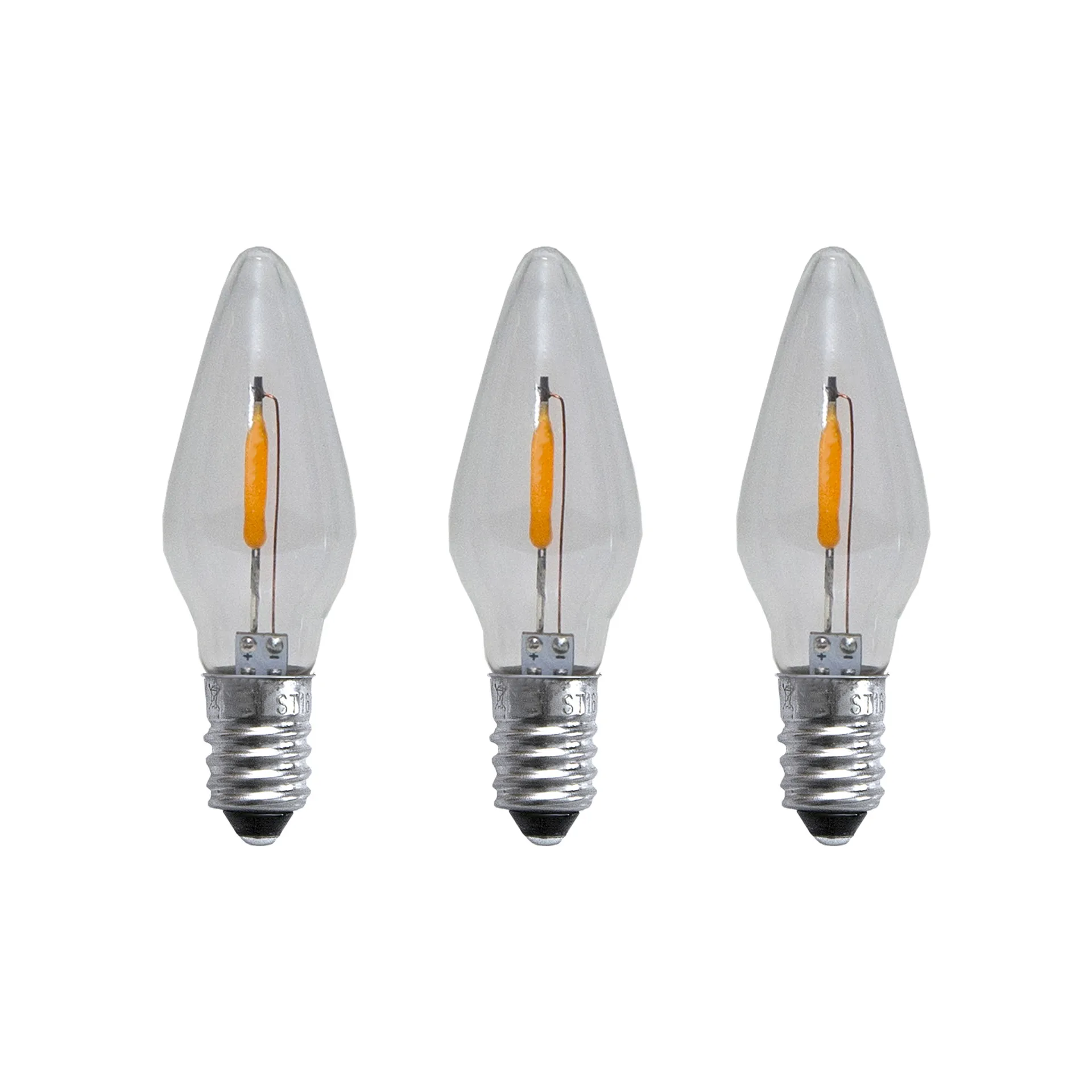 Ersatzlampe E10 LED-Filament Soft Glow 3er-Pack, 0,5W 1900K nicht dimmbar Star Trading