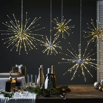 Firework Deko 30cm - Silber - Star Trading
