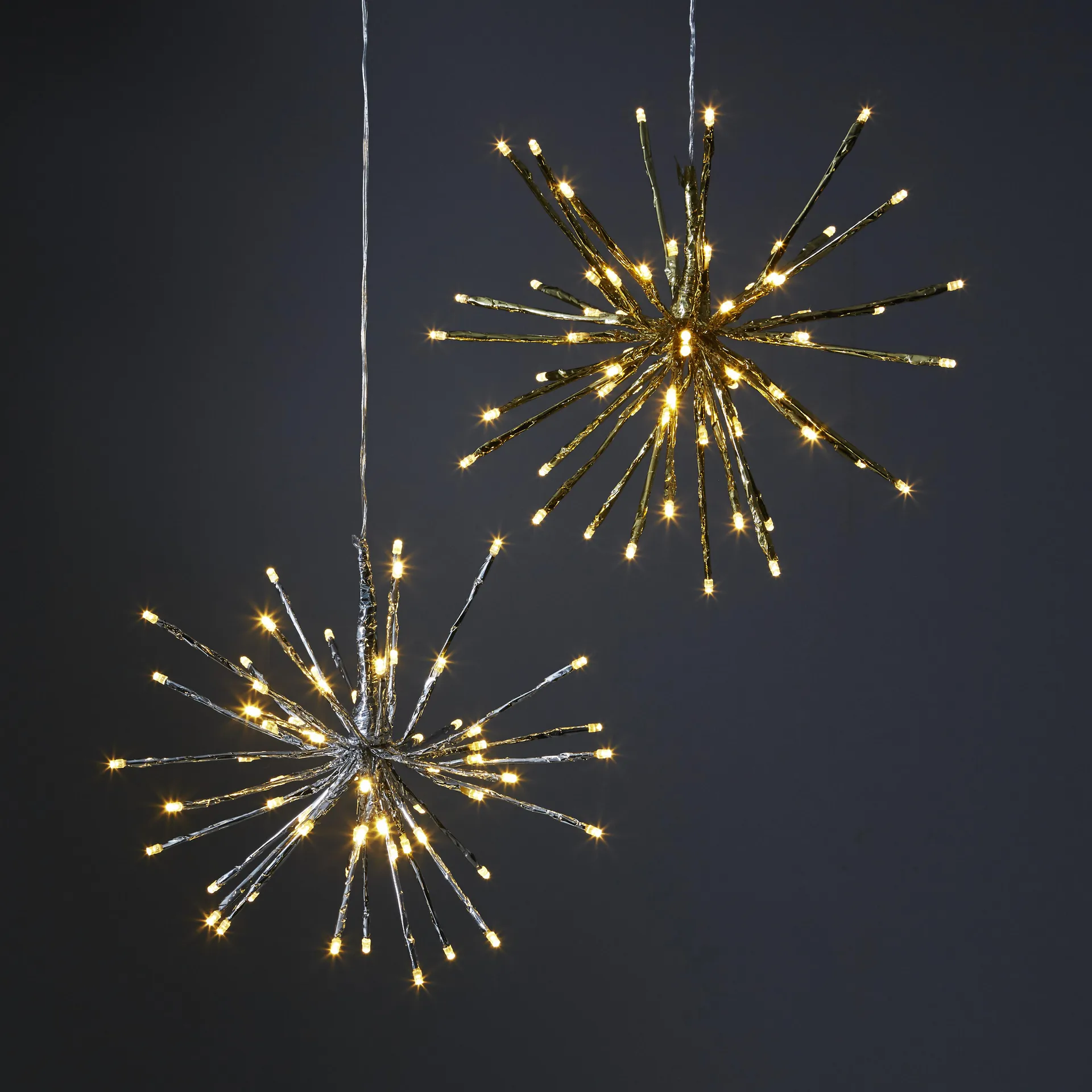 Firework Deko 30cm, Silber Star Trading