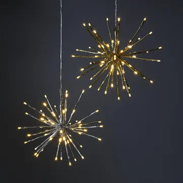 Firework hängande dekoration 30 cm - silver - Star Trading