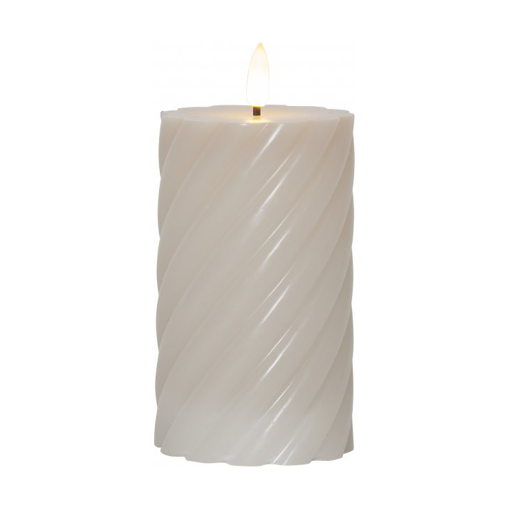Star Trading Flamme Blockkerze Ø7,5x15 cm Beige