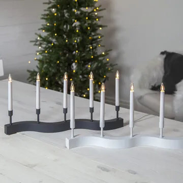 Flow Adventskerzenhalter - Grau - Star Trading