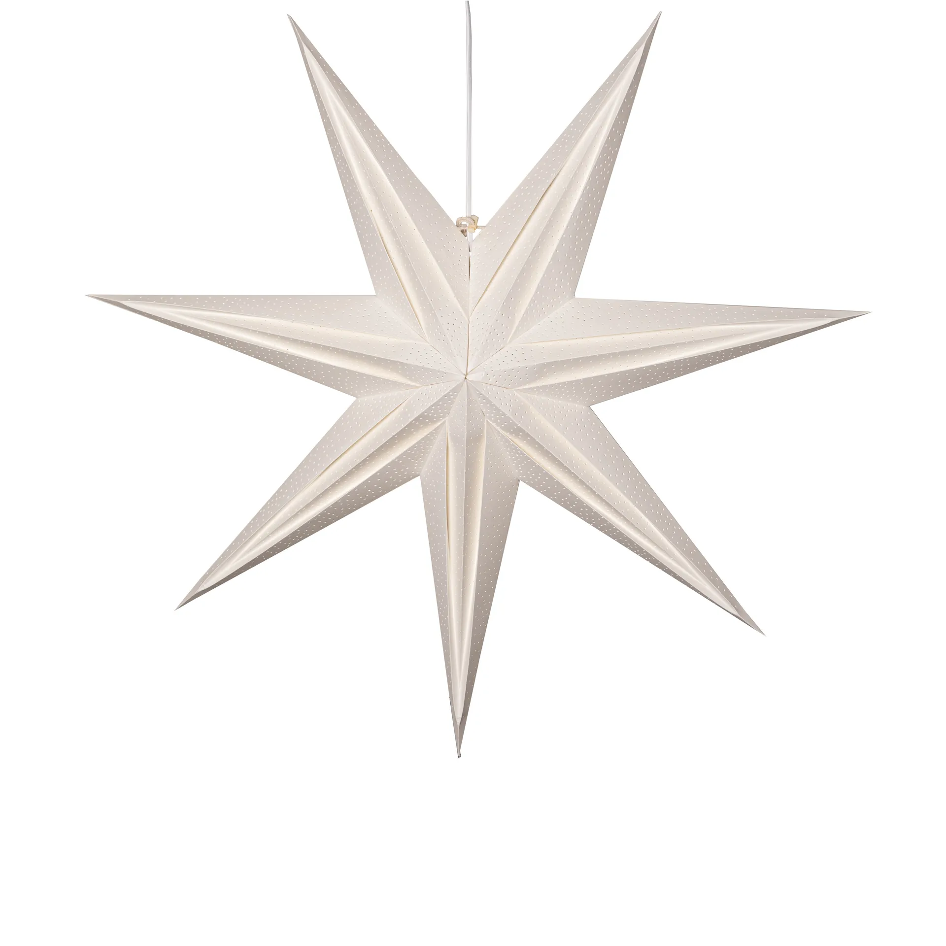 Holly paper star 75 cm, White Star Trading