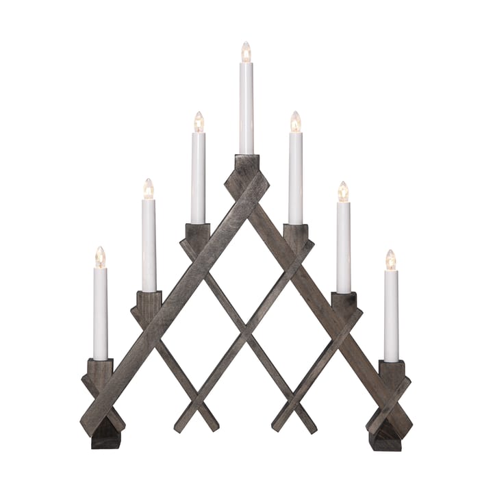 Rut 7 wooden candle holder 43 cm - Brown - Star Trading