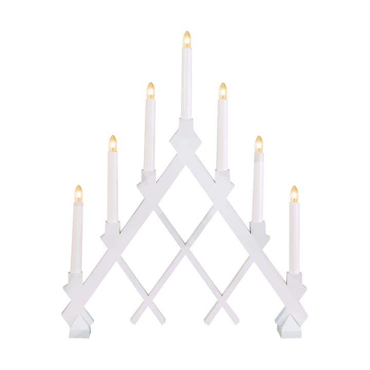 Rut 7 wooden candle holder 43 cm - White - Star Trading