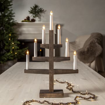 Trapp adventsljusstake 54 cm - Brun - Star Trading
