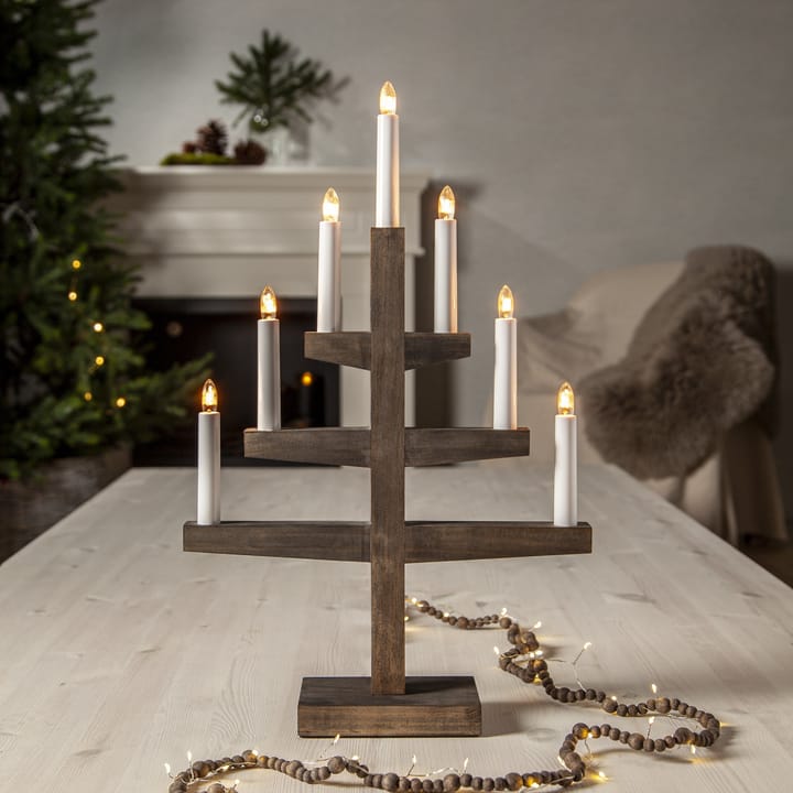 Trapp adventsljusstake 54 cm, Brun Star Trading