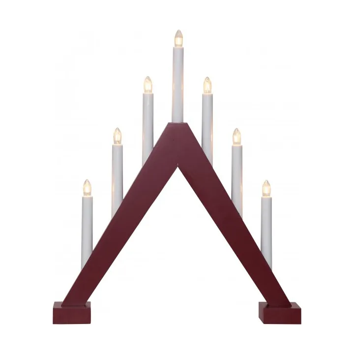 Trill ljusstake 40 cm, Röd Star Trading