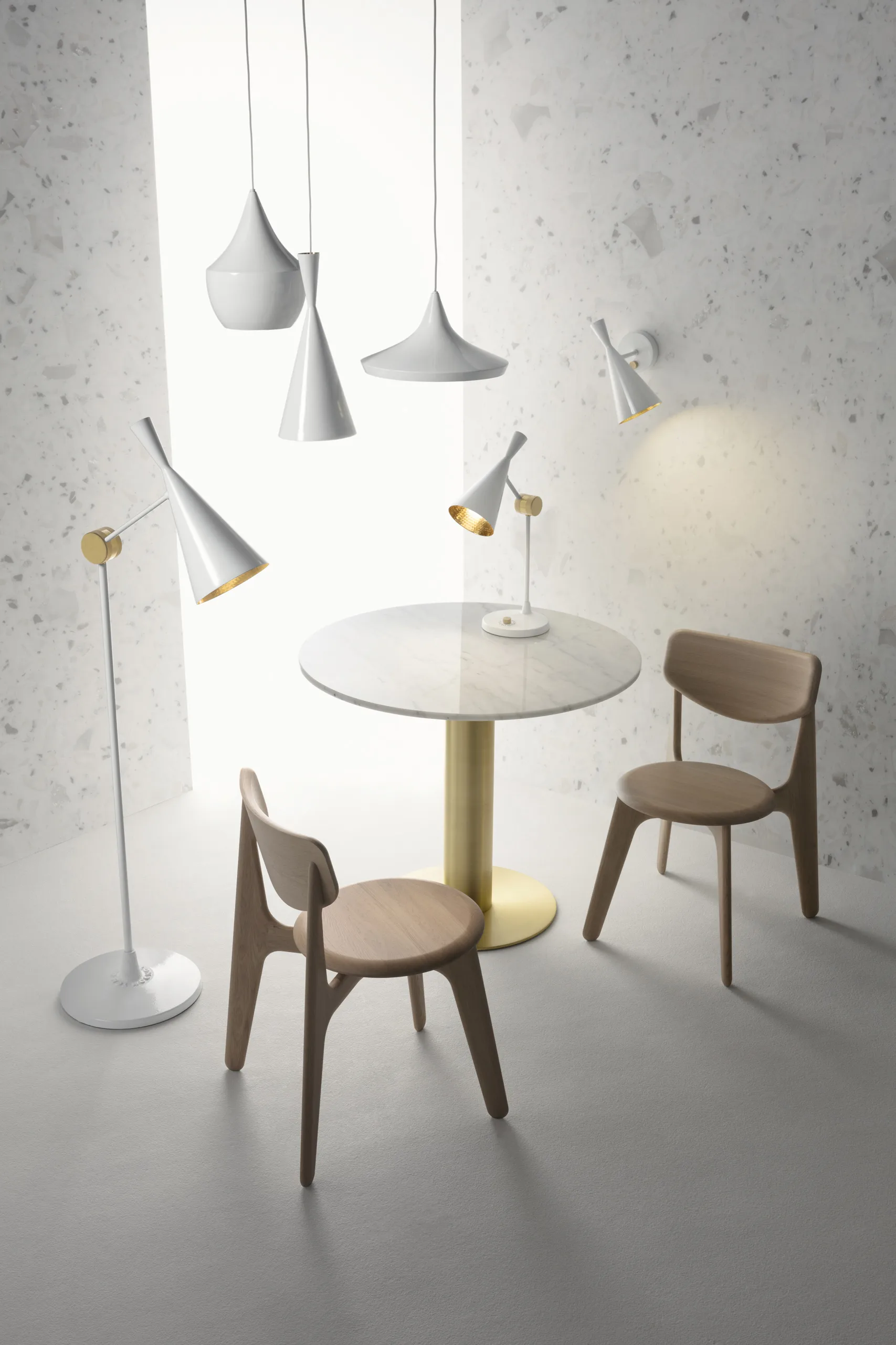 Beat Wide pendant LED Ø36 cm, White Tom Dixon