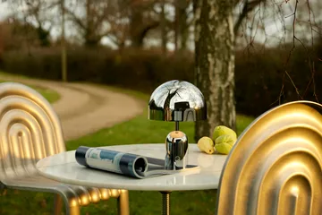 Bell Portabel LED bordslampa 28 cm - Silver - Tom Dixon