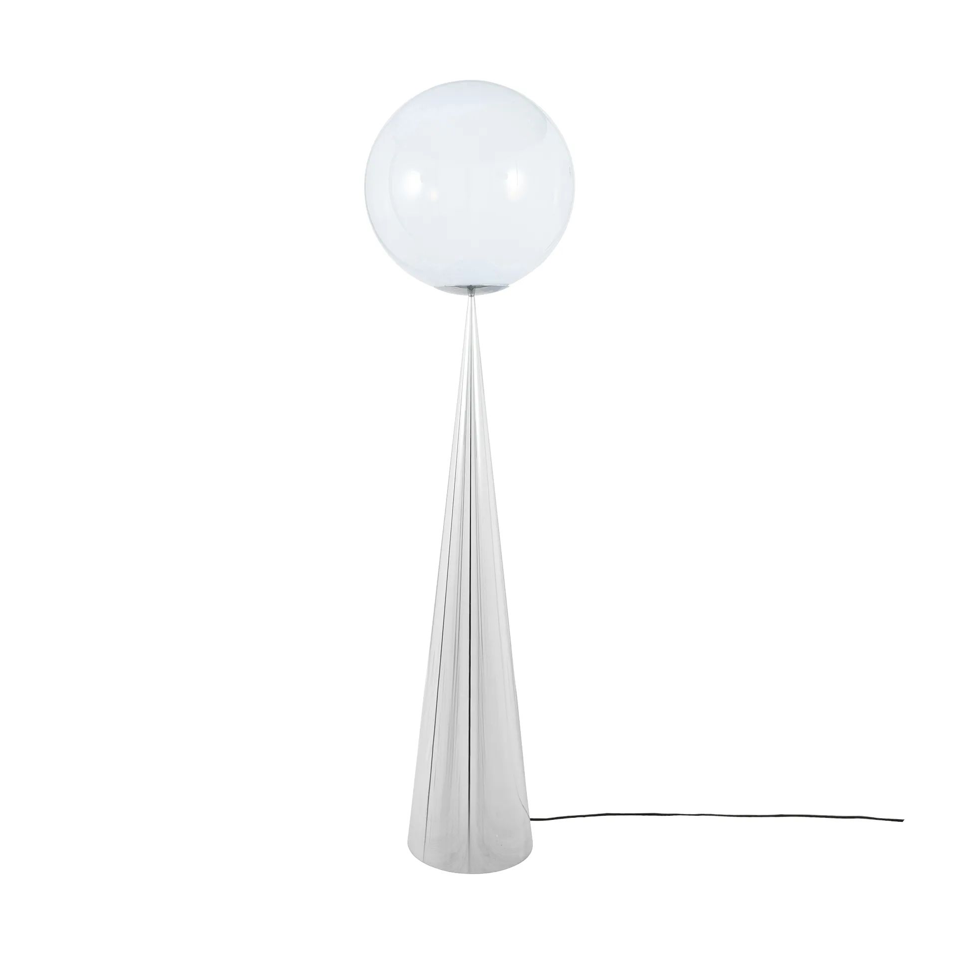 Globe fat golvlampa LED 175,5 cm, Opal-silver Tom Dixon