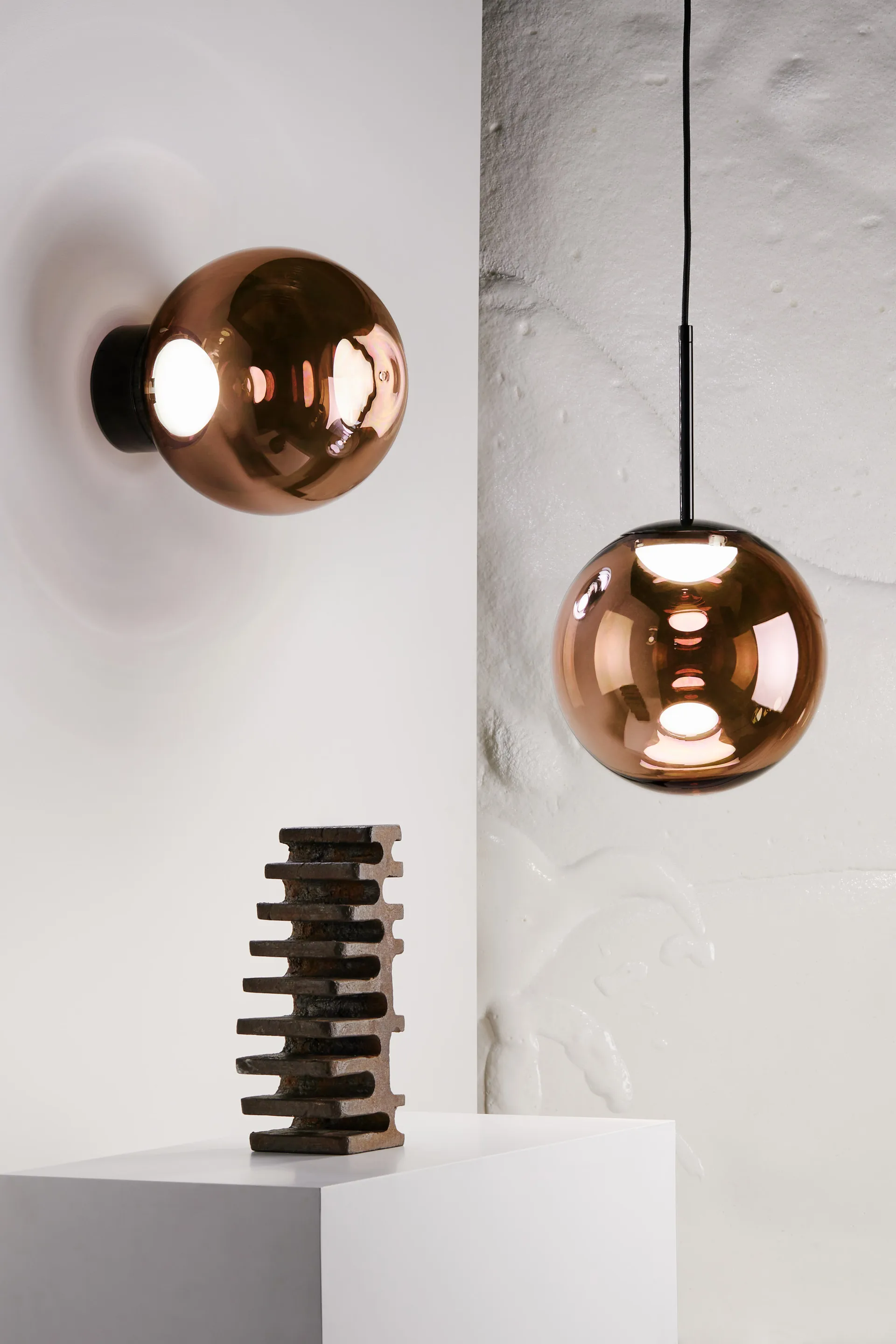 Globe Surface Wandleuchte LED 29 cm, Copper Tom Dixon