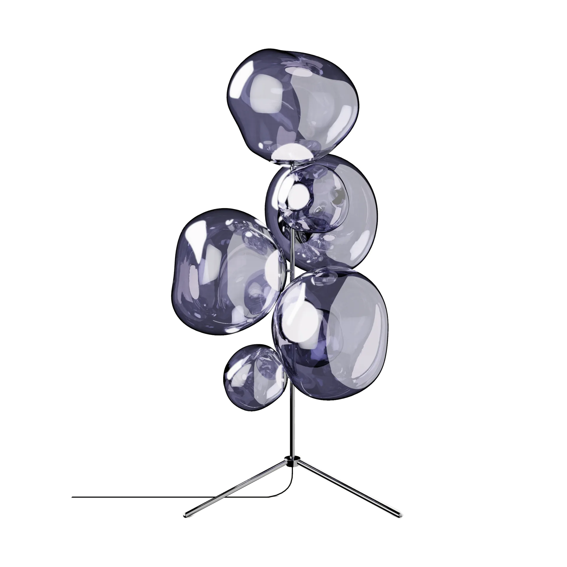 Melt Chandelier golvlampa LED 175 cm, Smoke Tom Dixon