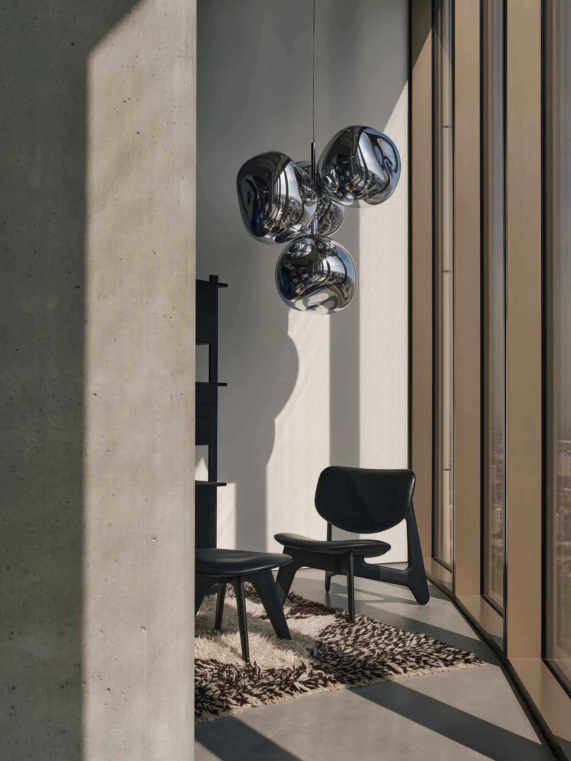 Melt Chandelier small Kronleuchter LED 103 cm, Smoke Tom Dixon