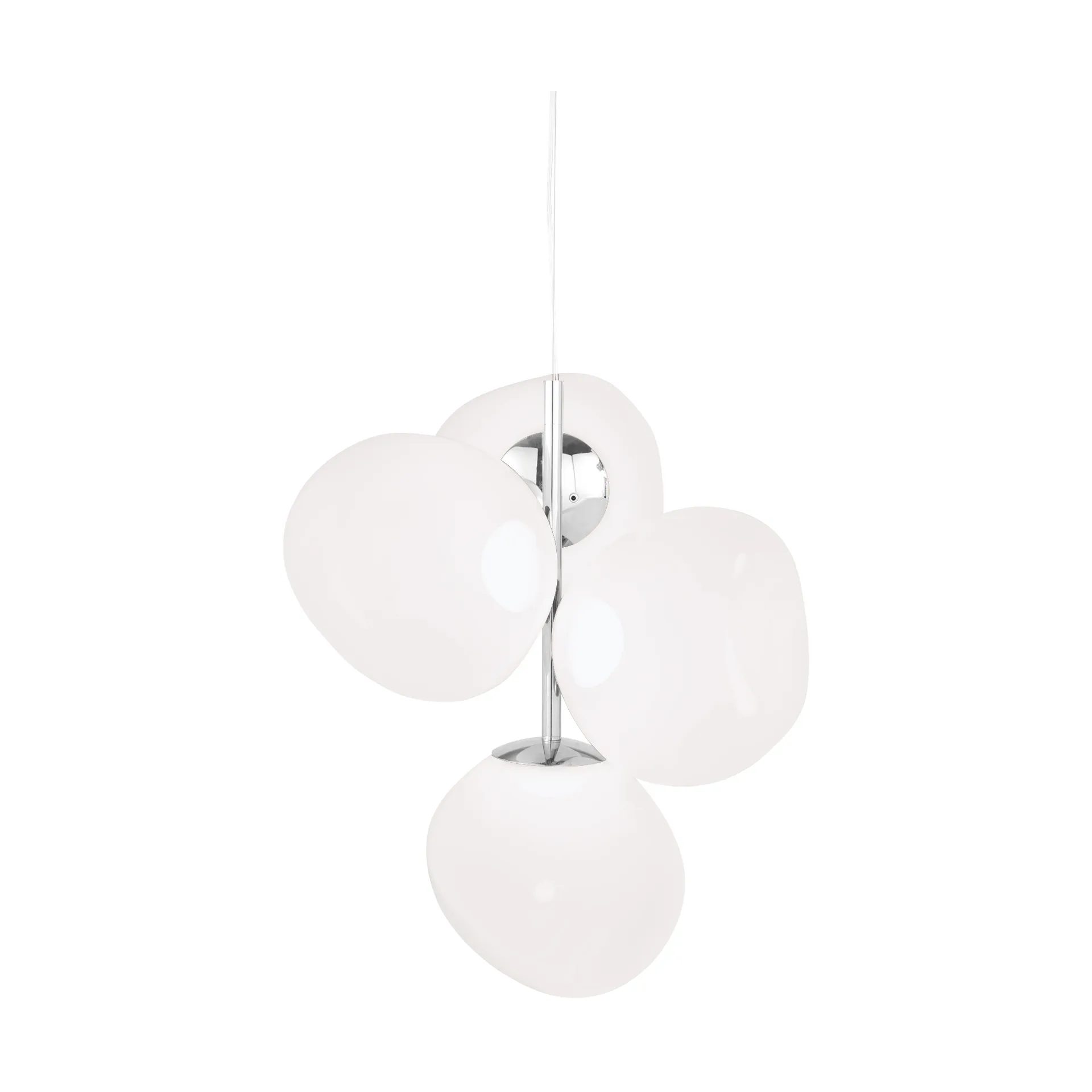Melt Chandelier small takkrona LED 103 cm, Opal-silver Tom Dixon